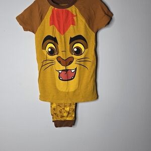 Disney Lion Character Kids Pajamas - Brown and Yellow